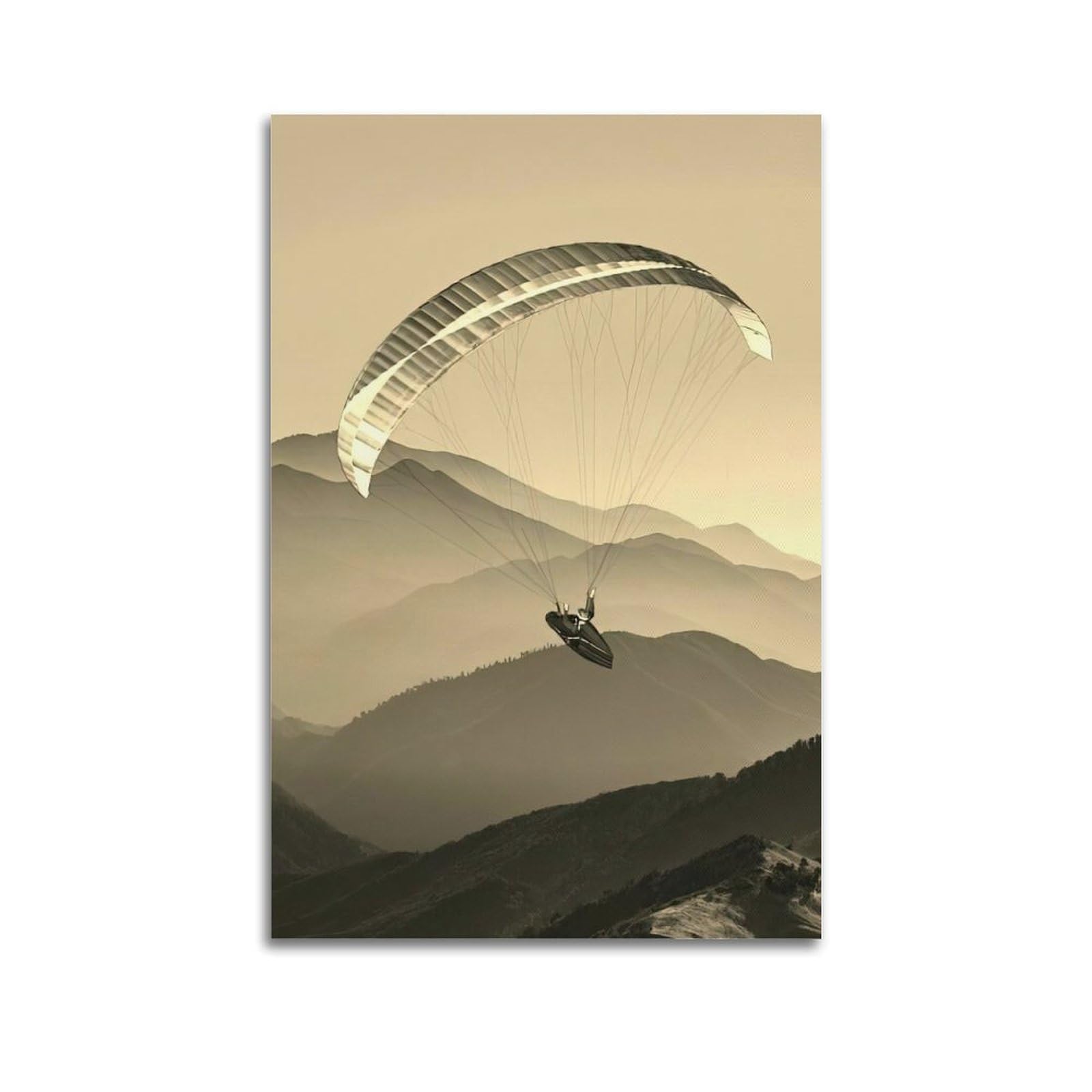 OKAHYS Paragliding Flying Outdoor Extreme Sport Poster Decorative Painting Canvas Wall Artworks Picture 20x30inch(50x75cm)