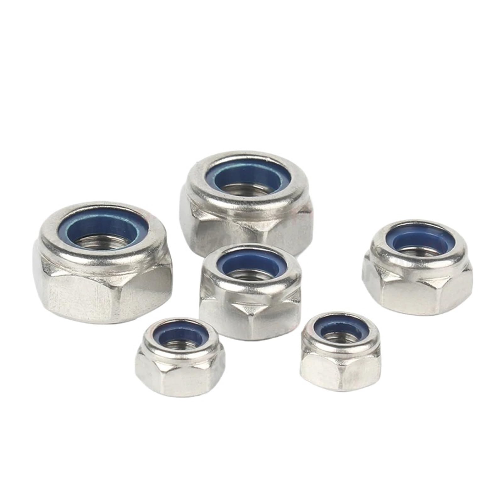 M3 Nylon Sechskantmuttern Edelstahl 304 Kontermutter (100 Stück