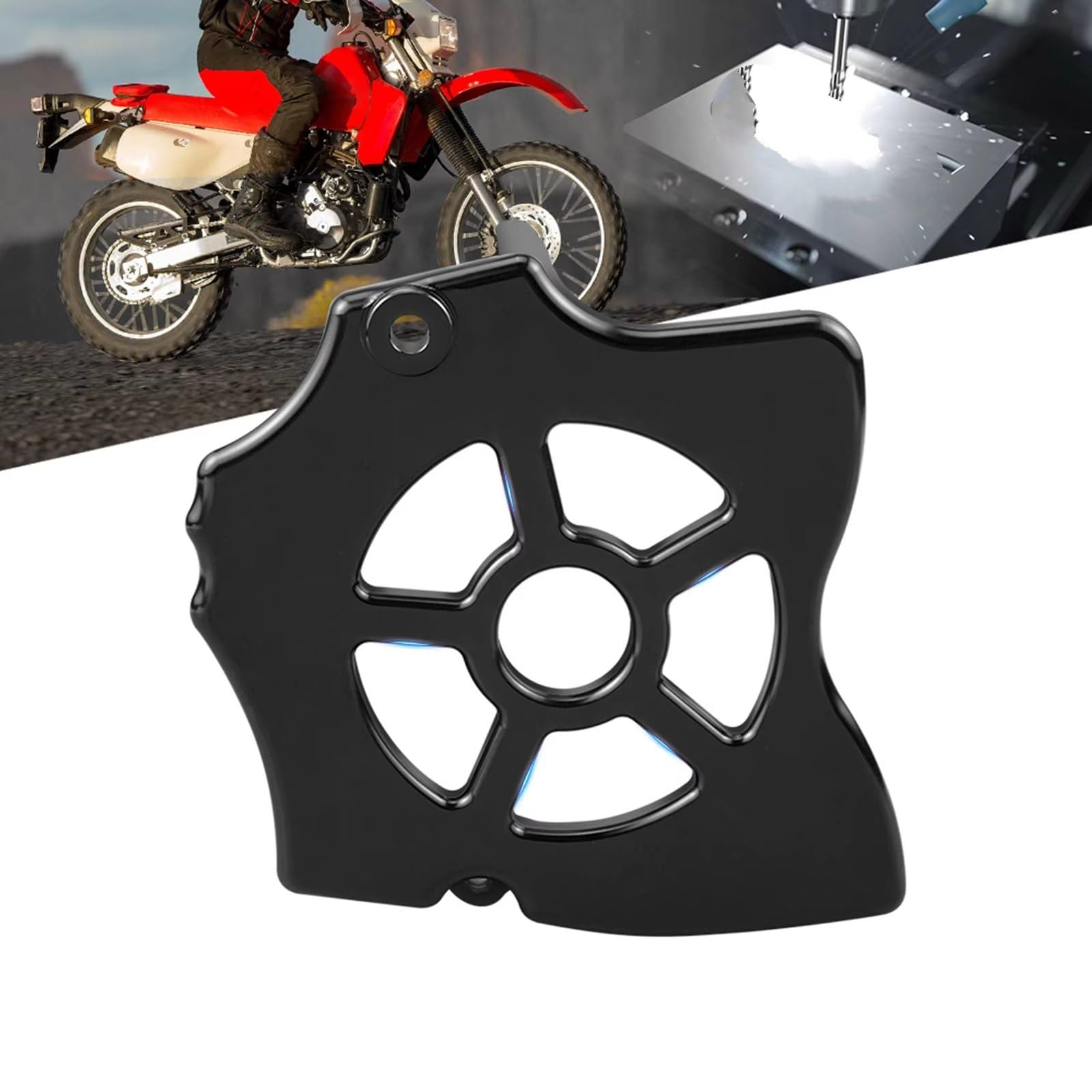 Protezione della catena del coperchio del pignone per XR650L 1993-2025 Coperchio pignone moto | Offre resistenza agli urti contro ghiaia volante e detriti da pista durante(Black)