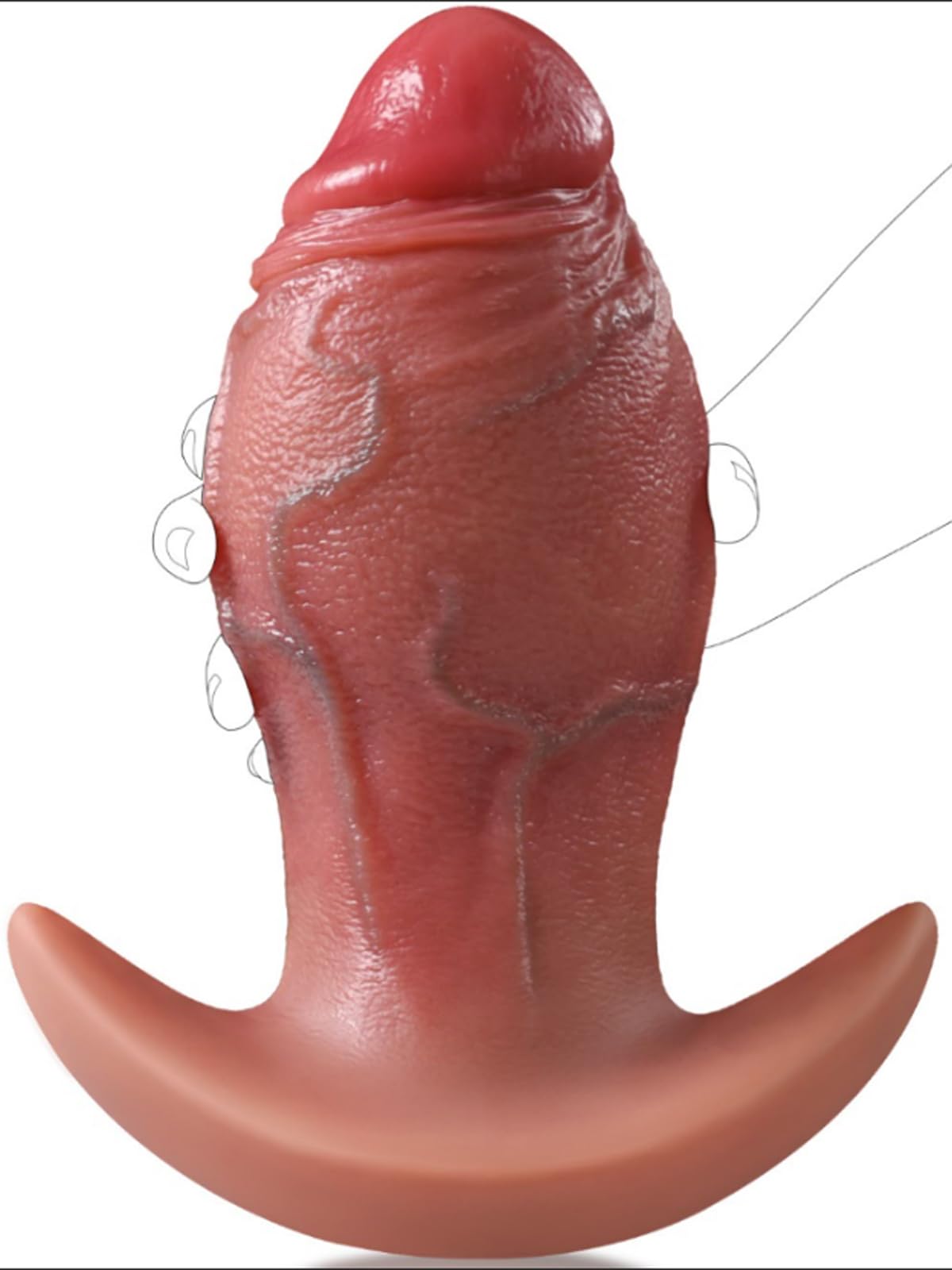 15 × 5,69 cm Dildo Anal Realista y Dilatador Anal, Masajeador Prostático de Silicona, Plug Anal Gigante con Nudo y Base de Anclaje, Juguete Sexual Portátil para Él y Ella Estimulación del Punto G — view 11