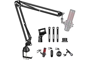 Aokeo AK-35 Microphone Boom Scissor Arm Stand for Blue Yeti and Other Microphones