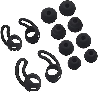 Zotech Replacement Earpads Eartips Earbuds Ear Hooks for Beats Flex Urbeats BeatsX Beats Tour. Soft Wing Tips 2 Size 2 Pairs & Ear Tips 4 Size 4 Pairs Black