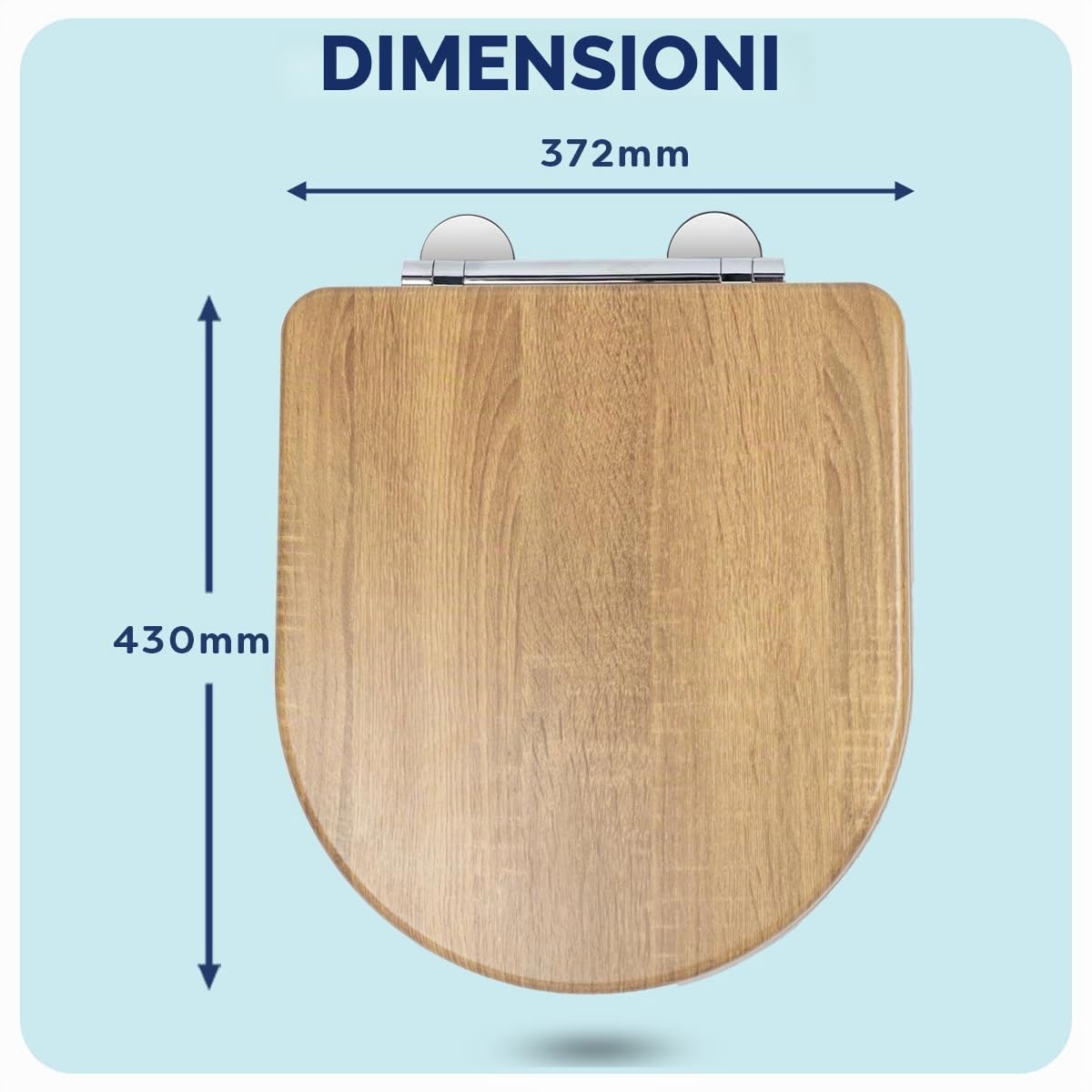 Croydex Levico Flexi-Fix - Sedile WC a forma di D, chiusura rallentata, pulsante di sgancio rapido per una facile pulizia, cerniere regolabili con fissaggi superiore e inferiore inclusi, superficie