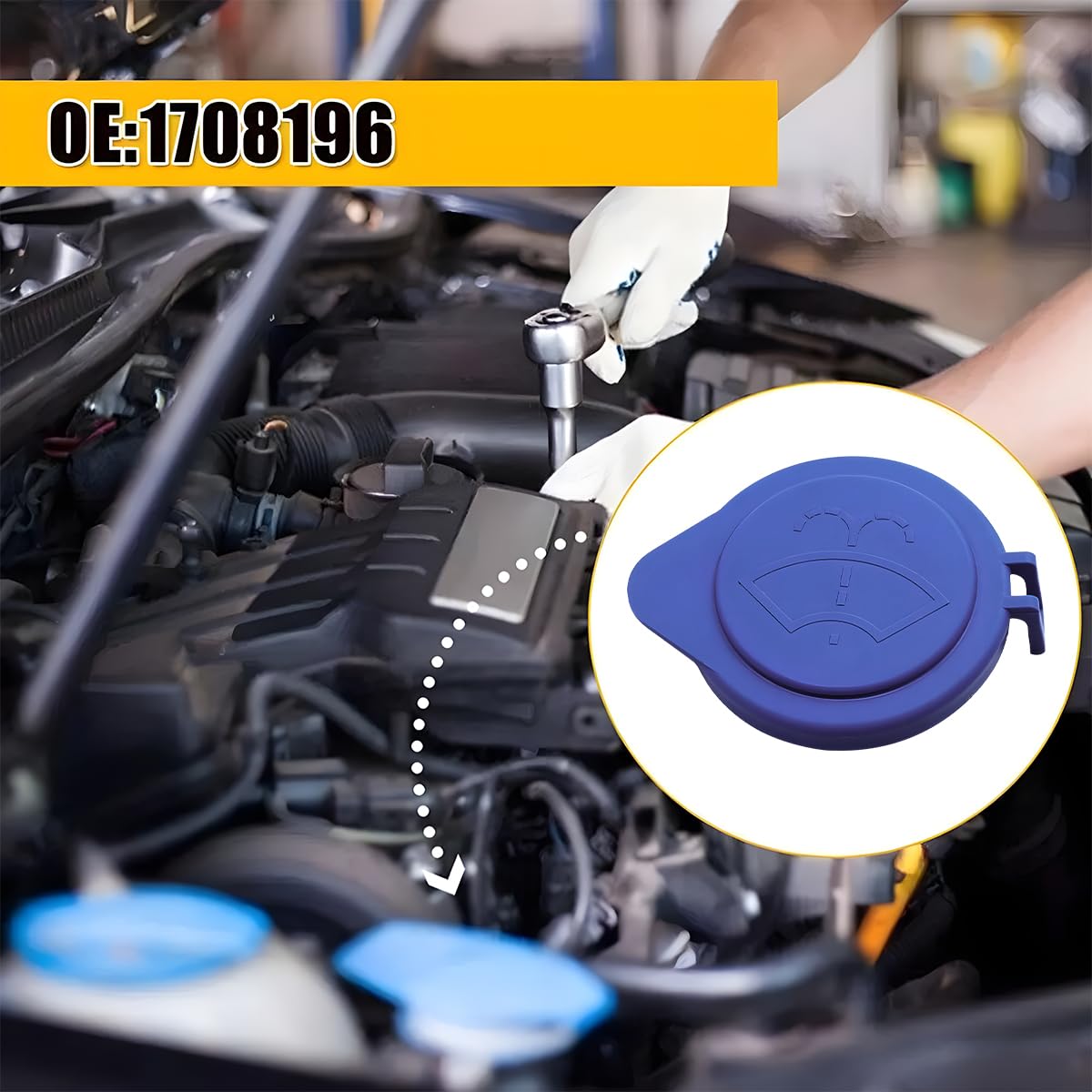2 Pezzi Tappo Universale Tergicristallo, Auto Coperchio Del Tappo Bottiglia Della Rondella De, Accessori Del Tappi Bottiglia Dei Tergicristalli Dell'automobile Varie Automobili(Morbido)