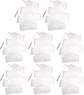 Wide Dance Ribbons Church Praise Worship Flags for Adults Kids, 2 Pack White Streamer Ribbon Dancer Wand for Kids Gymnastics Party Favors, 8.2 Ft Dancing Ribbon Twirling Wands