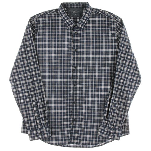 Calvin Klein Jeans Men's Indigo Check Shirt, Insignia Blue, Medium
