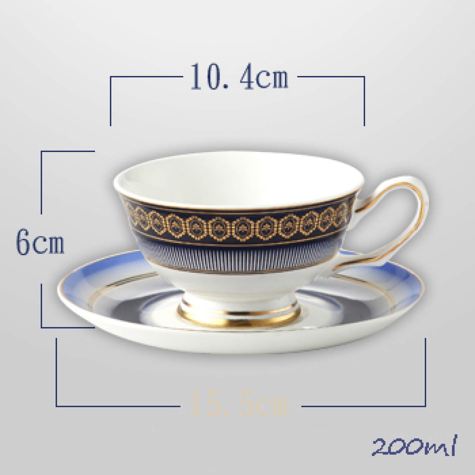 Zestaw do herbaty z czajnikiem i filiżankami, ceramiczny serwis do kawy ze spodkami, elegancka porcelana kostna na rozrywkę i specjalne okazje