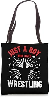 Just A Boy Who Loves Wrestling Wrestler Tote Bag