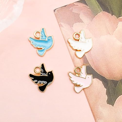 Miniatura 3 de Collar con dijes para paloma, accesorios para palomas, pájaros, accesorios para bricolaje, 50 piezas de manualidades de palomas para hacer joyas,