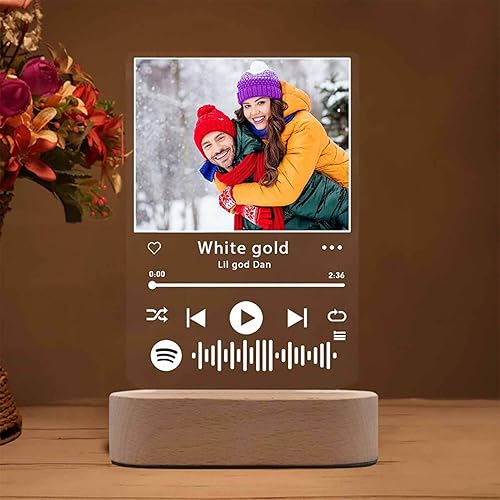 Miniatura 5 de YESCUSTOM Regalo personalizado de la peste de la canción para él su canción acrílica cubierta de álbum acrílico transparente personalizado con