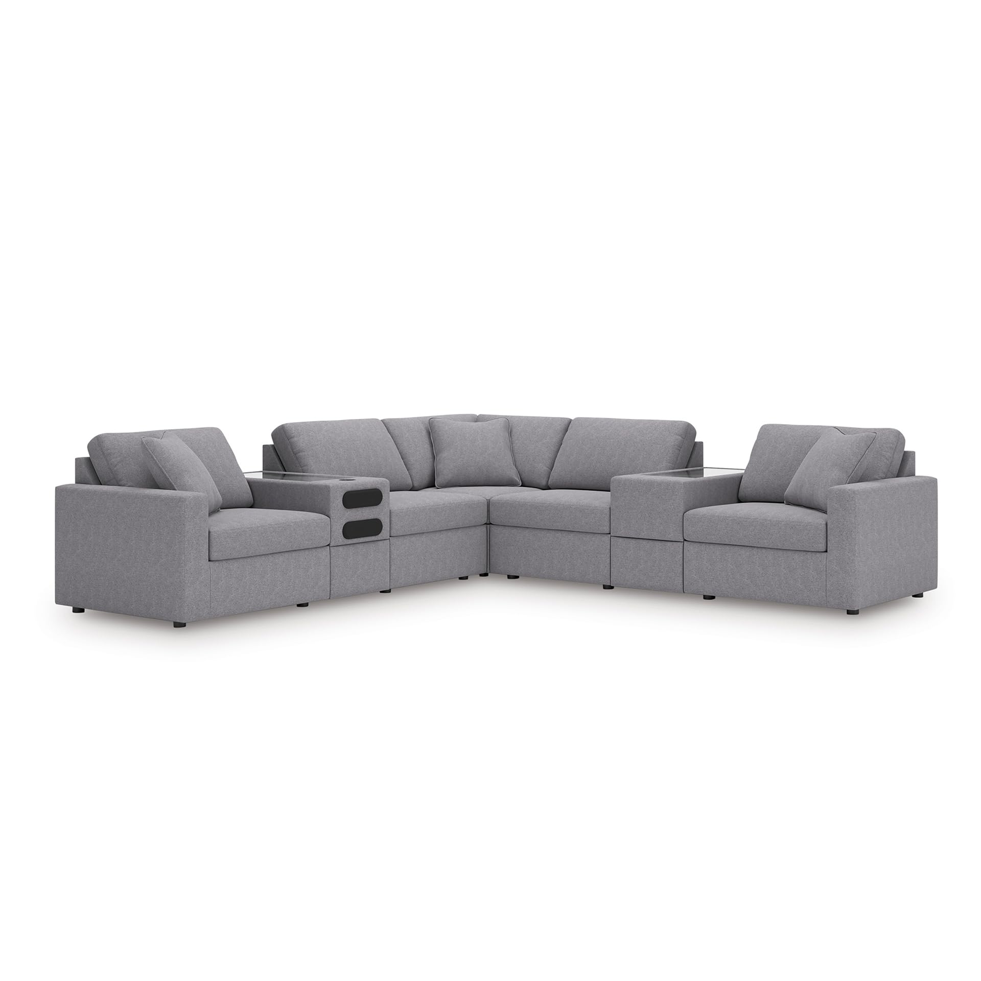 Signature Design by Ashley 7-Piece Modular Sectional Sofa with Audio