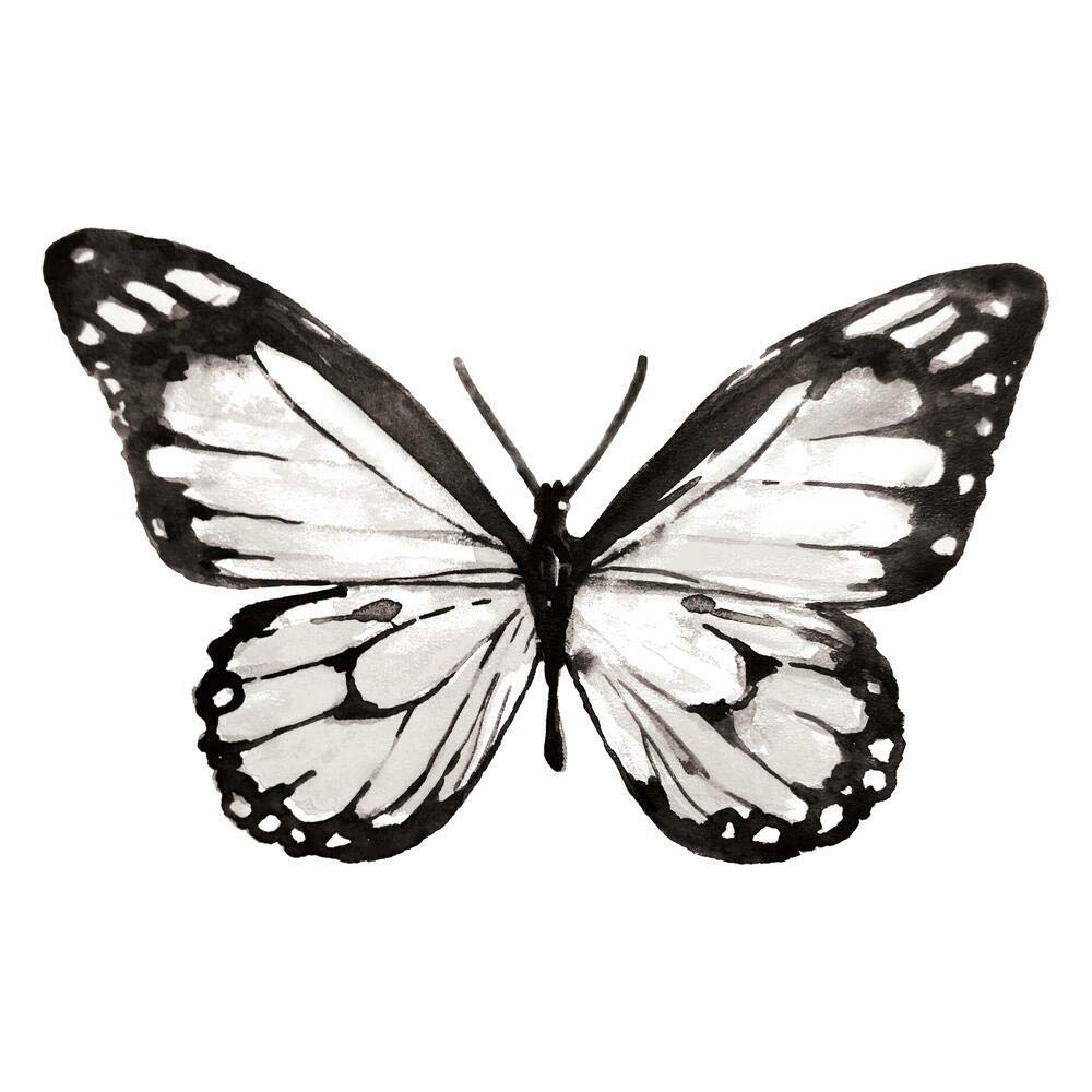 ROOMMATES Sticker géant Papillon en aquarelles repositionnable, Vinyle, 1 Feuille de 92,71 cm x 58,74 cm