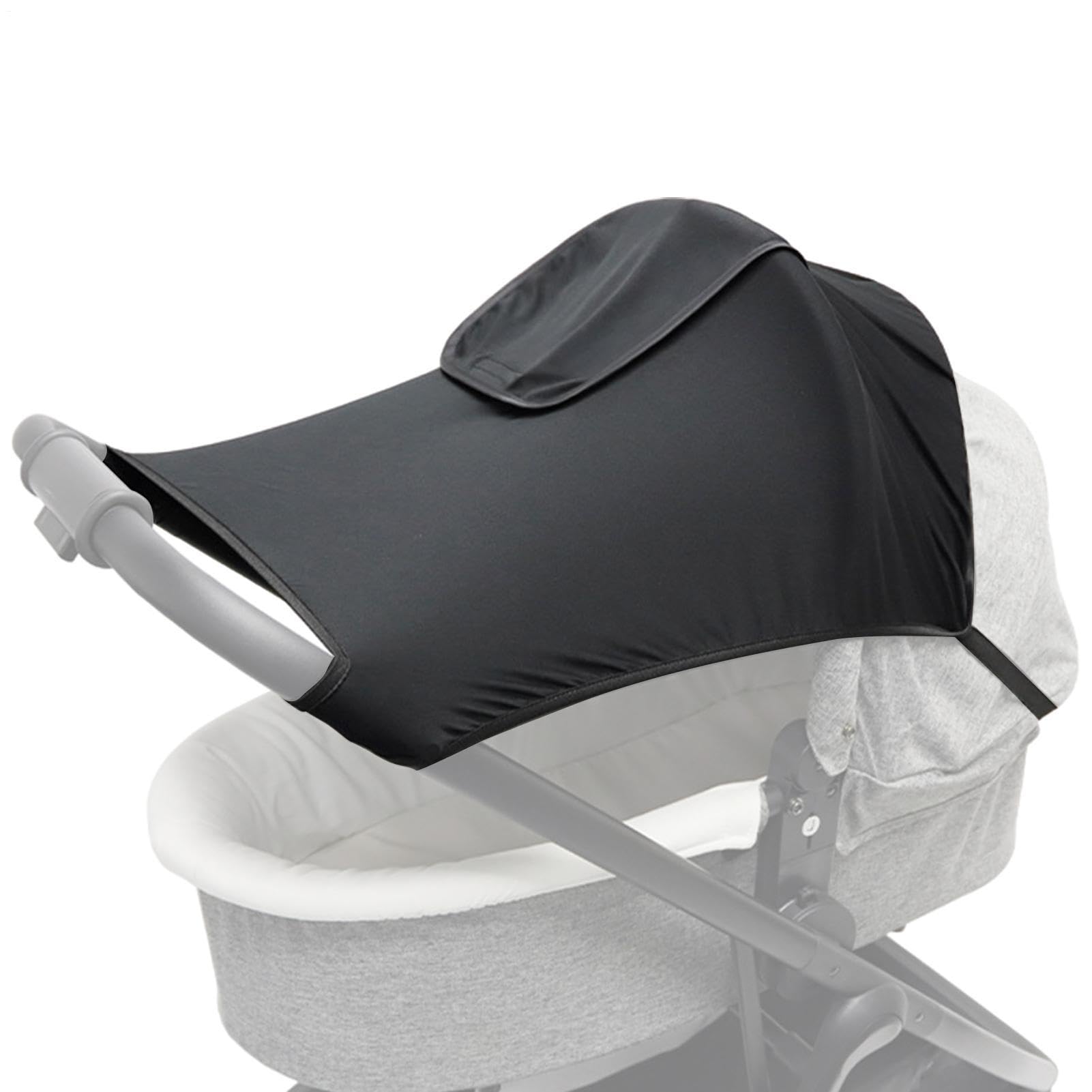 Stroller Sun Shade - Breathable Hot Weather Protection Net, Foldable Adjustable Attachment | Universal Sunshade for Naptime Seats Jogging Beach Trips Park Outings Outdoor Indoor Pram Canopy โ image 1