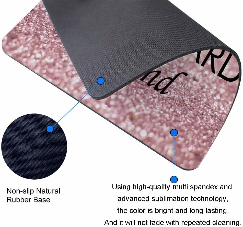 Stay Humble Work Hard Motivational Quote Customized Rectangle Non-Slip Rubber MousePads for Office Home Laptop, 9.5"x7.9"x0.12" Inch image 3