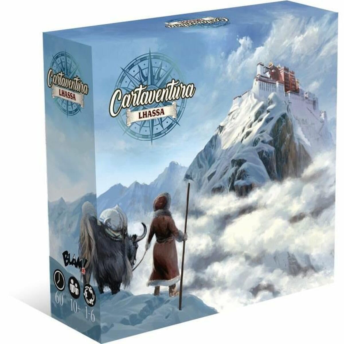 Blackrock Games Blam! Cartaventura: Lhasa • Narrative Board Game - Cooperative Game - For Family, Friends or Solo - For 1 to 6 Players - Ages 10+ - 60 Minutes, White