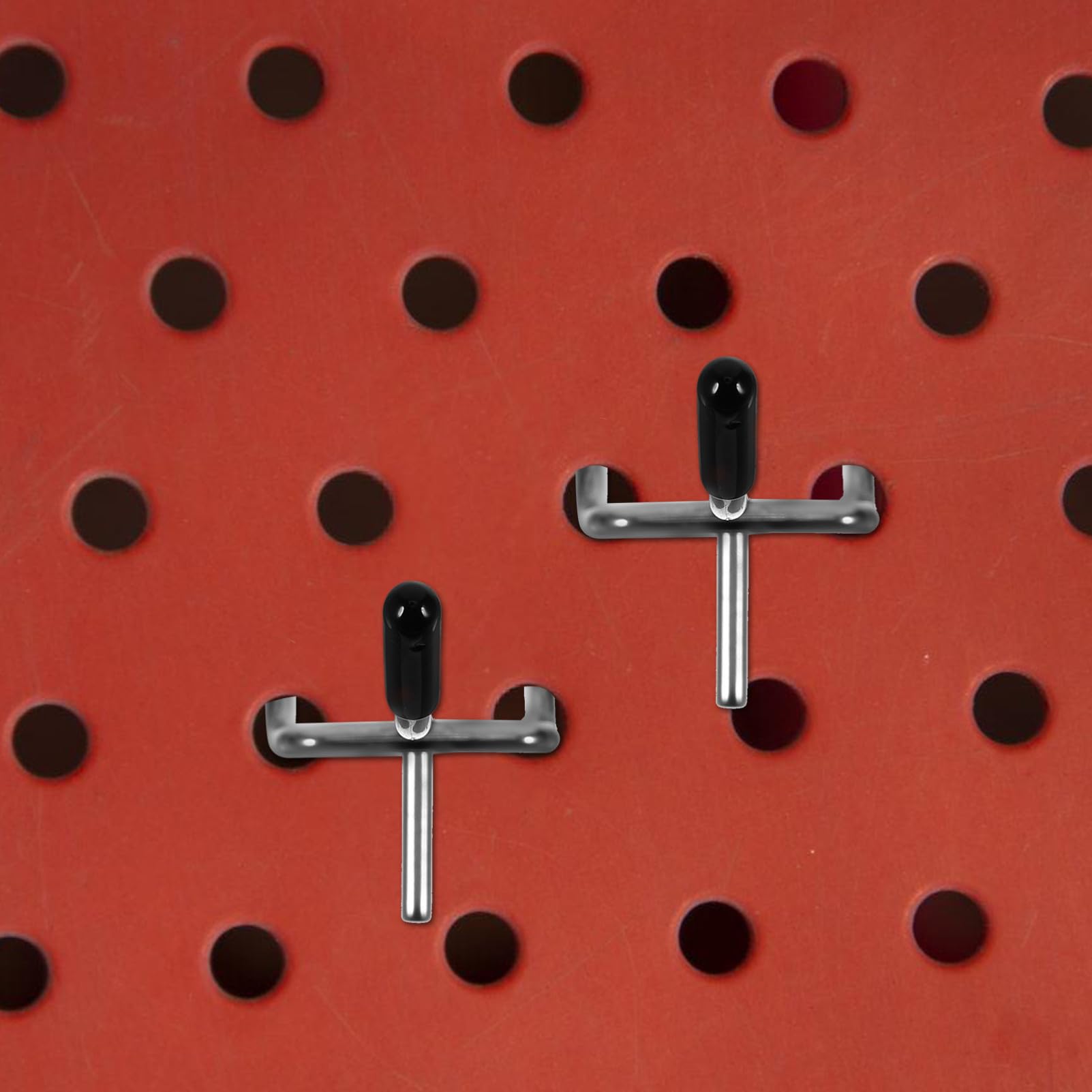 Ganci per Pannelli Forati 50 Pezzi in Ferro Argento, 2.5 Cm