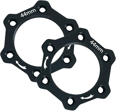 Thinvik 44MM Bike Freewheel Threaded Hubs Disk Disc Brake Rotor 6 Bolt Flange Adapter - 2 pcs/Pack