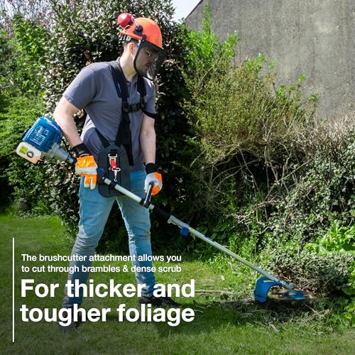 Hyundai 52cc Long Reach 5-in-1 Petrol Garden Multi Tool with 430mm Grass Trimmer, 425mm Hedge Trimmer, 10' Pole Chainsaw, Brushcutter with 800mm extension shaft