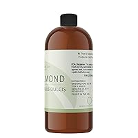 Vista 2 de Organic Pure Oil - Almendra dulce – pura y prensada en frío, sin OMG, sin refinar, vegano, extra virgen sin refinar, 32 onzas para cara, cabello