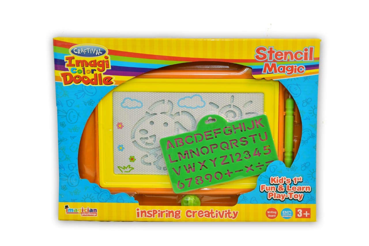 Imagician Playthings Craftival Imagi Color Doodle Stencil Magic Slate