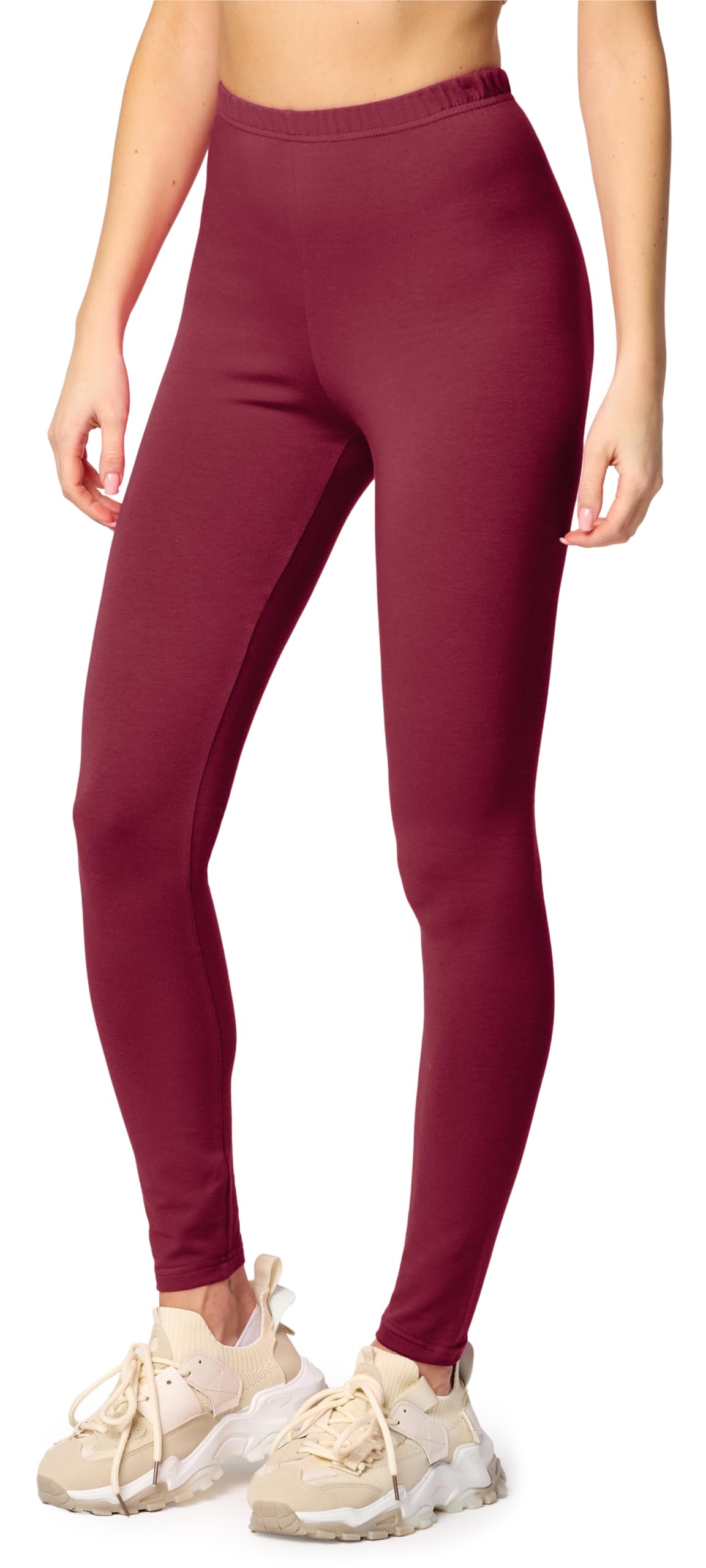 Merry Style Damen Leggings Baumwolle für das ganze Jahr Bequeme Leggings Blickdicht Damen Ideal für Yoga Sport Gym und Freizeit MS10-198