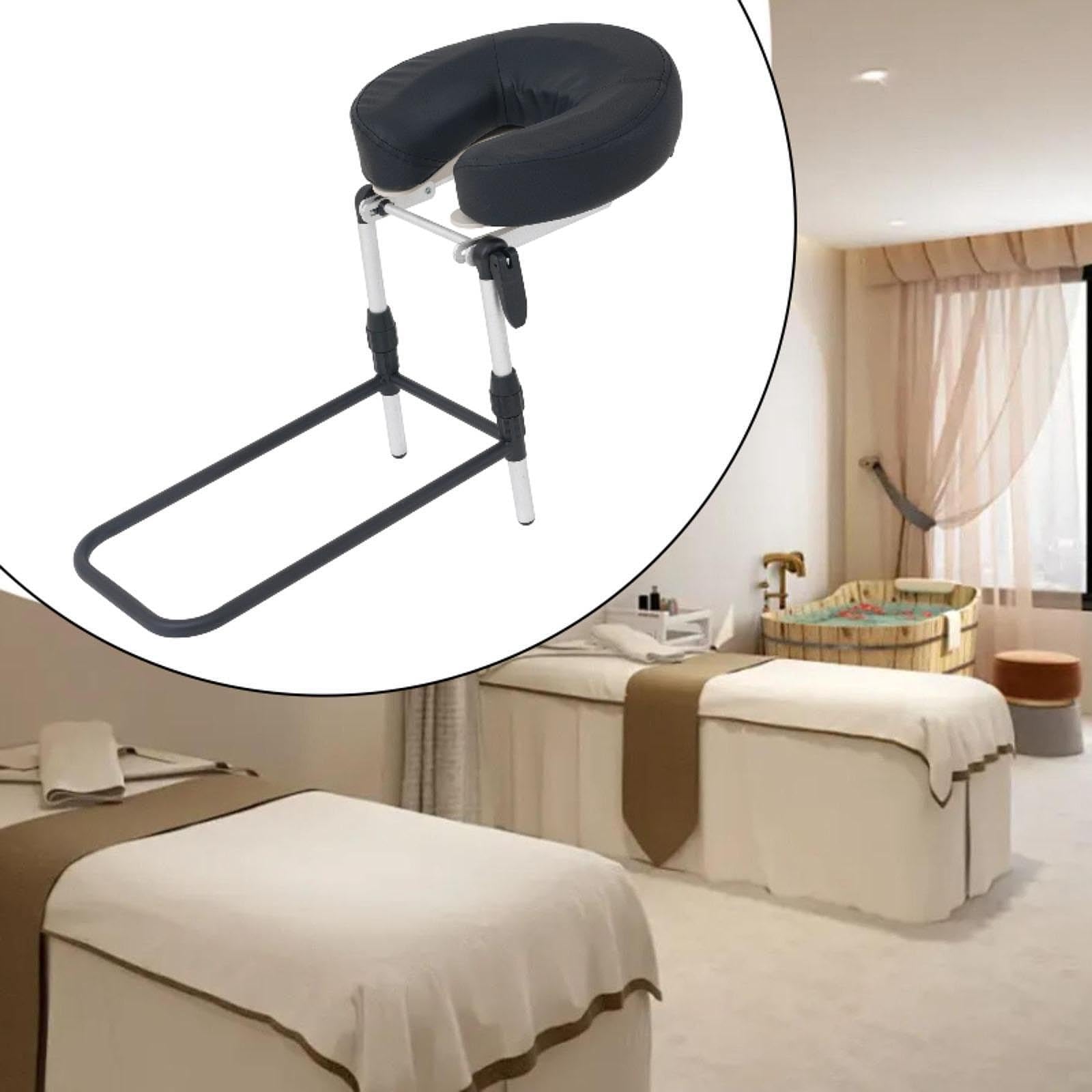 Poggiatesta per Letto, Culla per Il Viso, Kit per Massaggio Domestico Riutilizzabile, Multifunzione, Professionale, per Il Recupero da, Nero