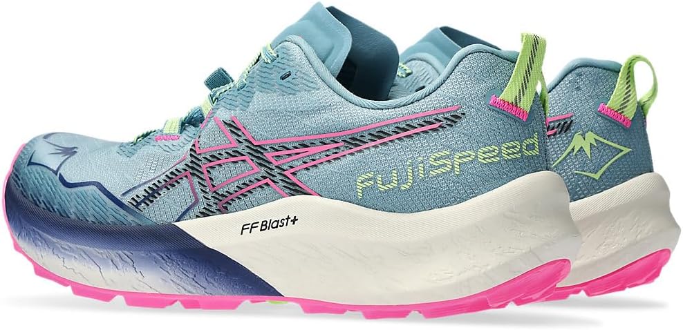 ASICS Women's FUJISPEED 2 Shoes, 8.5, GRIS Blue/Black