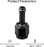 Vista 3 de EVIL ENERGY 4AN Hembra a 1/4" Púa Accesorio de Manguera Giratoria Recta