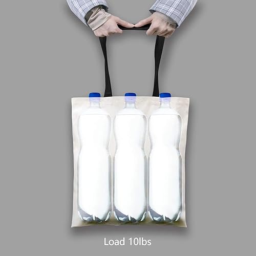 Vista 184 de TOPDesign - Paquete de 5 bolsas de algodón negro de 16 x 15 pulgadas, bolsas de tela ligeras y medianas reutilizables, adecuadas para bricolaje