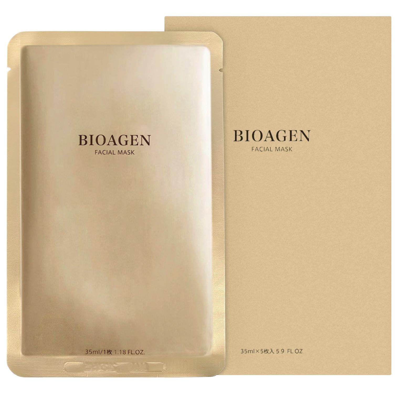 Amazon.co.jp: BIOAGEN FACIAL MASK (35ml×5枚 / フェイスパック) 高