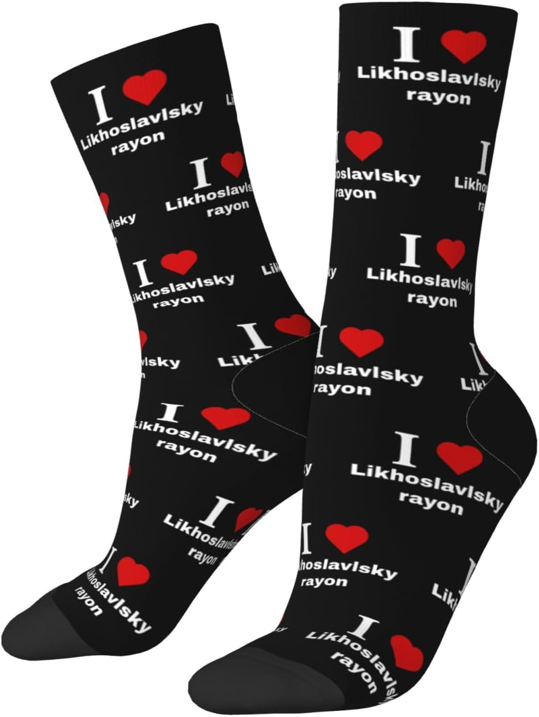I love Likhoslavlsky rayon Socks For Men Women Sport Crew Athletic Running Wicking Socks
