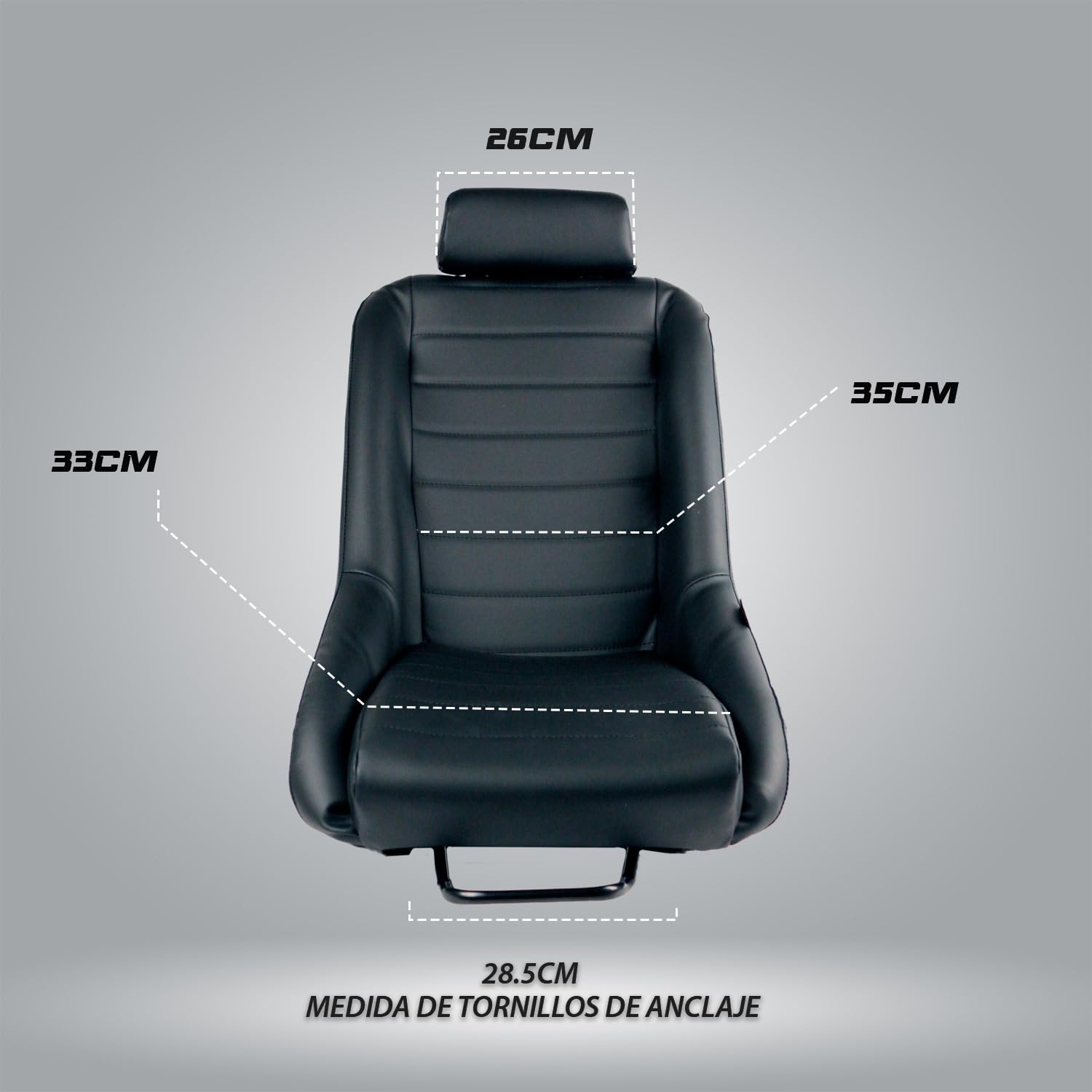 M MODAUTO Asiento Deportivo para Coches,Baquet Deportivo de Cuero,Adaptable para Coches,Modelo