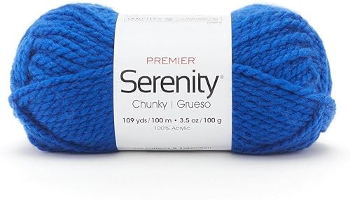 Vista 32 de Premier Yarns Serenity - Sólidos gruesos, acrílico, peso voluminoso, humo, 3.5 onzas, 109 yardas 700-41 Humo