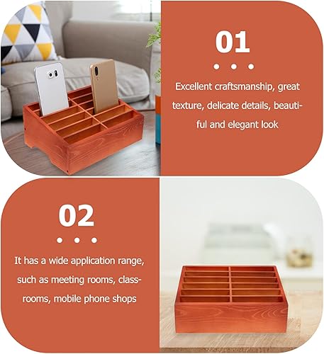 Miniatura 3 de Veemoon 12 cajas de almacenamiento para teléfono móvil, soporte para bolígrafo de teléfono celular para escritorio, contenedor de recibos, soporte