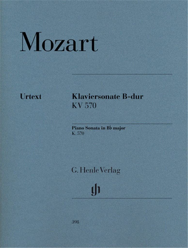 Piano Sonata B flat major KV 570 - piano - (HN 398)