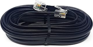 MainCore 7.5m Long Black FLAT ADSL High Speed Broadband Modem Cable RJ11 to RJ11 (Available in 1m, 2m, 3m, 5m, 10m, 15m, 20m, 30m) (7.5m)