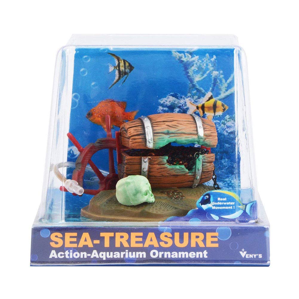 Amazon | Saim アクアリウム デコレーション 宝箱 アクション
