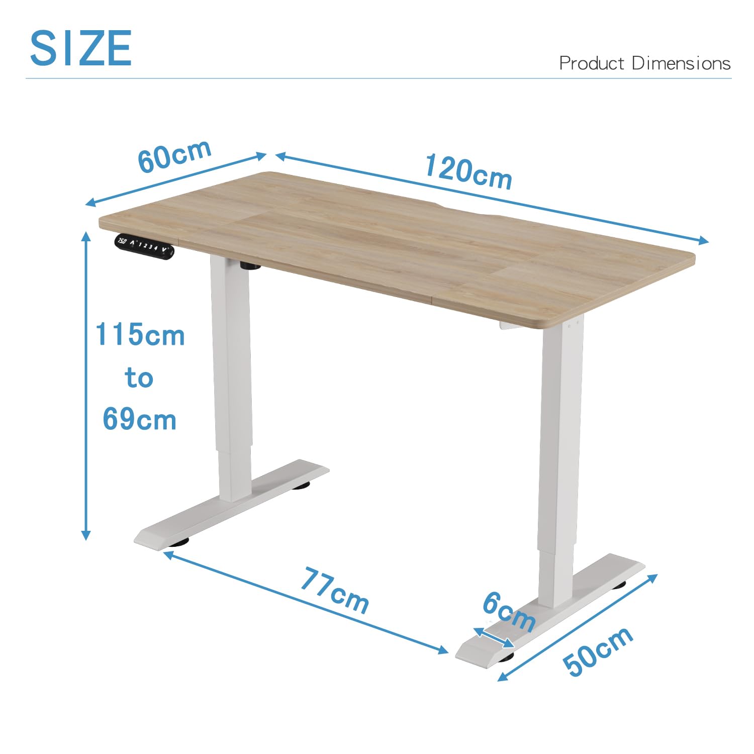 Amazon | BilBil デスク 昇降式 電動昇降式机 120CM×60CM 昇降デスク