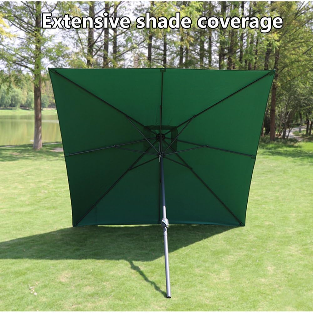 Parasol Ogrodowy Kwadrat 250 x 250 cm, Parasol Stołowy Z Korbką, Ochrona UV, 8 Solidnych Żeberek do Ogrodu, Podwórka, Tarasu, Basenu(Rouge)