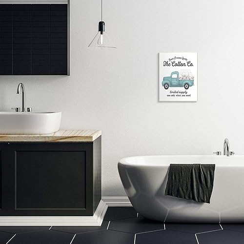 Miniatura 6 de Stupell Industries - Cartel de papel higiénico para el baño, diseño de camiones de algodón premium