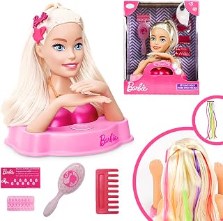 Boneca Barbie Busto Styling Head Core Que Fala 12 Frases com Acessórios Pupee 1291