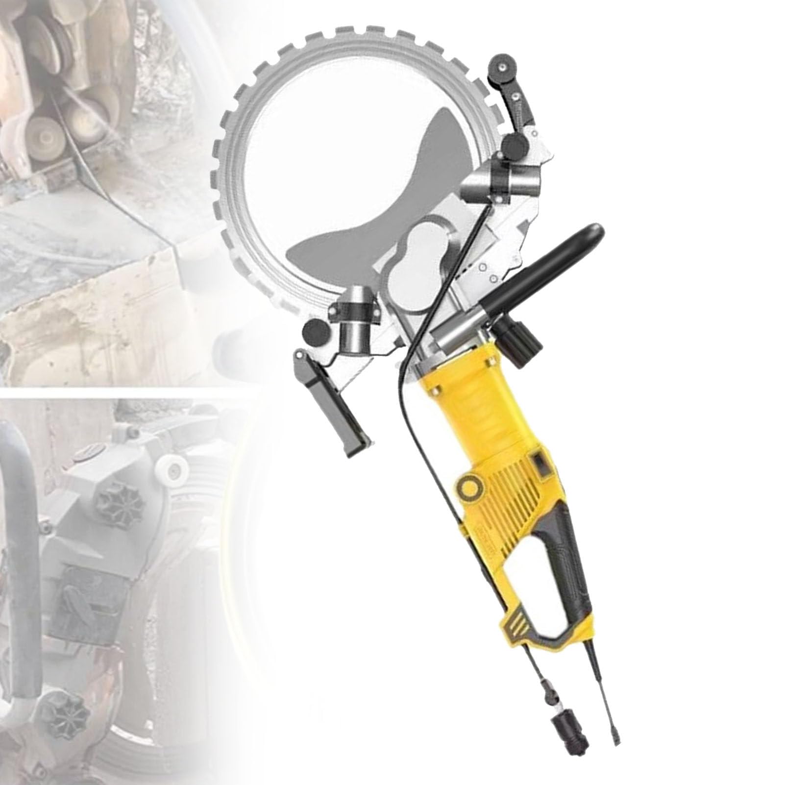 Electric Concrete Saw with Water Fed Dust Suppression, Toroidal Cutter for Granite, Porcelain, Wood, Concrete, and Stone (Ac8500)