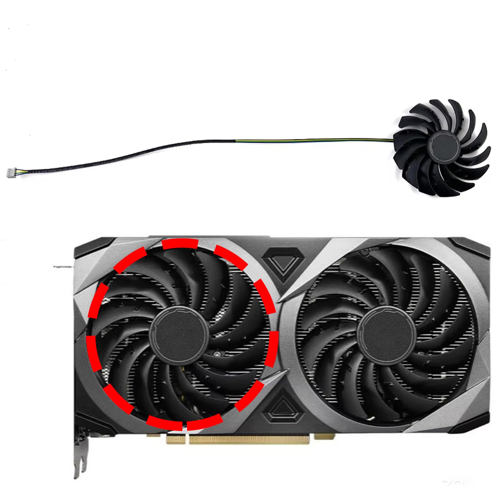 Amazon.co.jp: GPU 冷却交換用ファン MSI RTX 3070 3060 3060TI 3050