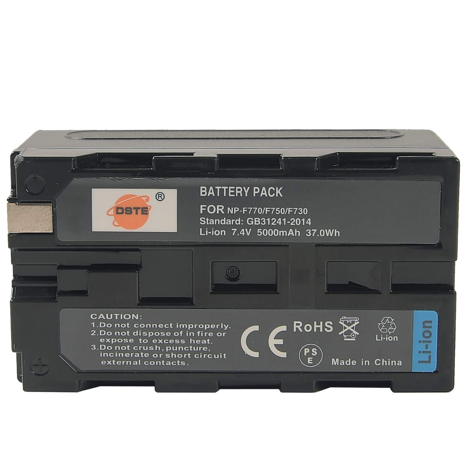 DSTE (2 Pack) NP-F750 Rechange Batterie + Chargeur Rapide Dual LCD Charger Compatible pour NP-F770,NP-F730 et Sony CCD-SC5 CCD-TR76 CCD-TRV93 HDR-FX1 CCD-TRV95 HVR-Z1U CCD-TR716 CCD-TRV91