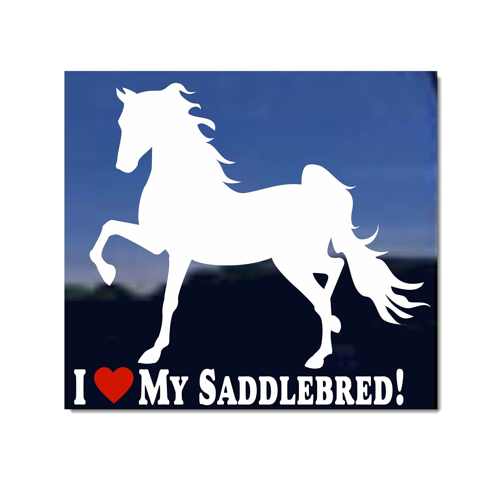 I Love My Saddlebred ~ Horse Trailer Vinyl Window Decal Sticker