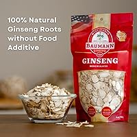 Vista 4 de Baumann Wisconsin Ginseng - Rebanadas medianas de 4 onzas - Hierba de ginseng Panax 100% natural, ginseng americano puro secado para una mayor