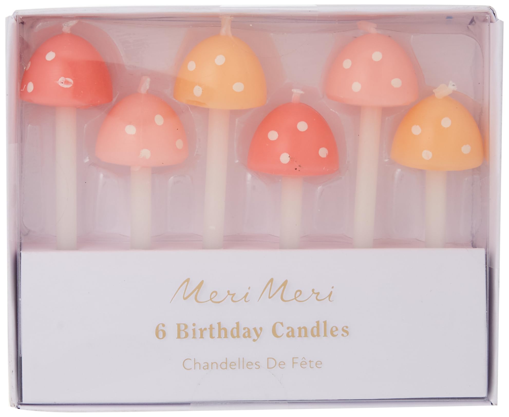Meri Meri Mushroom Birthday Candles 6 Pieces - 2 Sizes