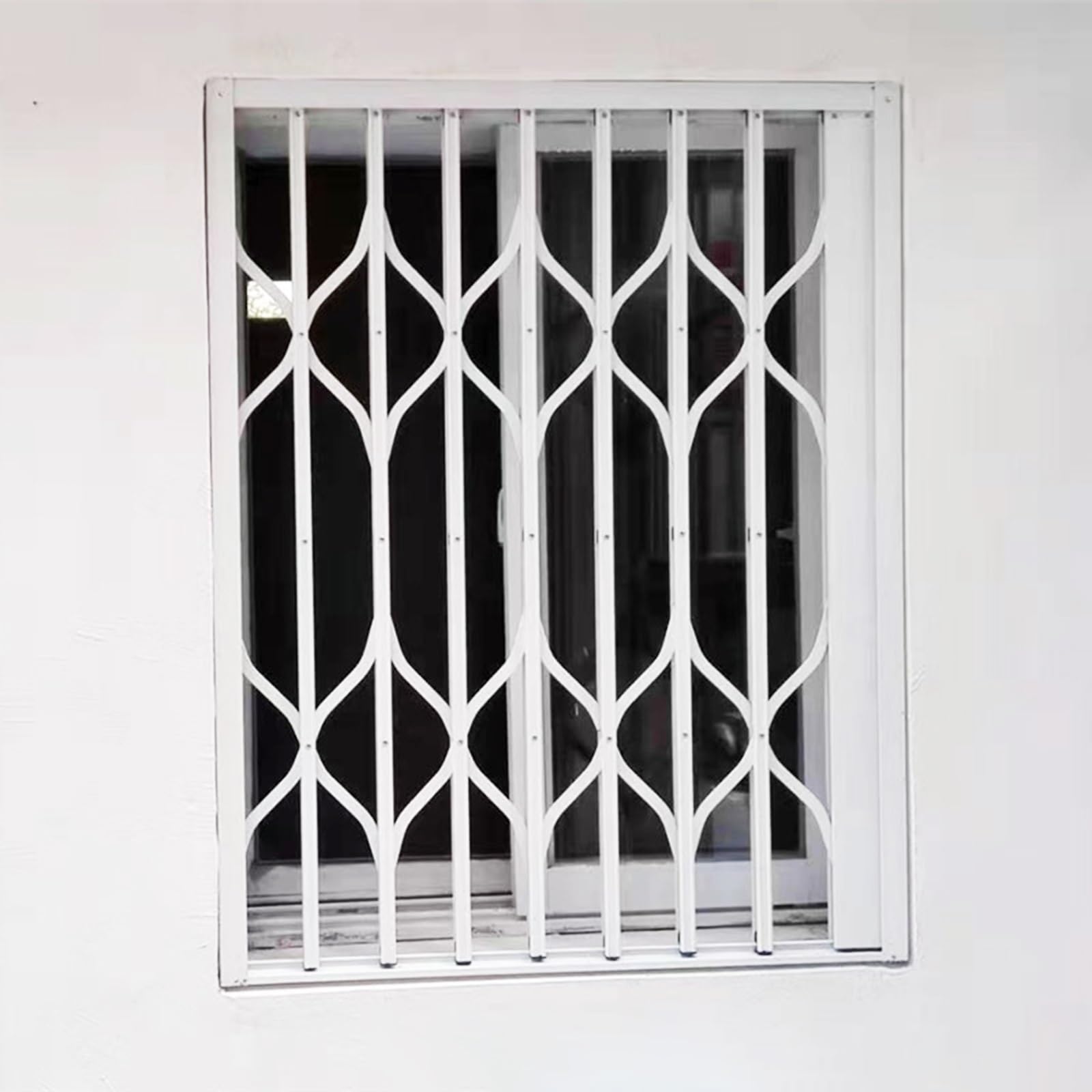 Barras de seguridad horizontales de aluminio para ventana, riel protector antirrobo retráctil con doble bloqueo para ventanas de dormitorio y balcón, vallas de seguridad y puertas