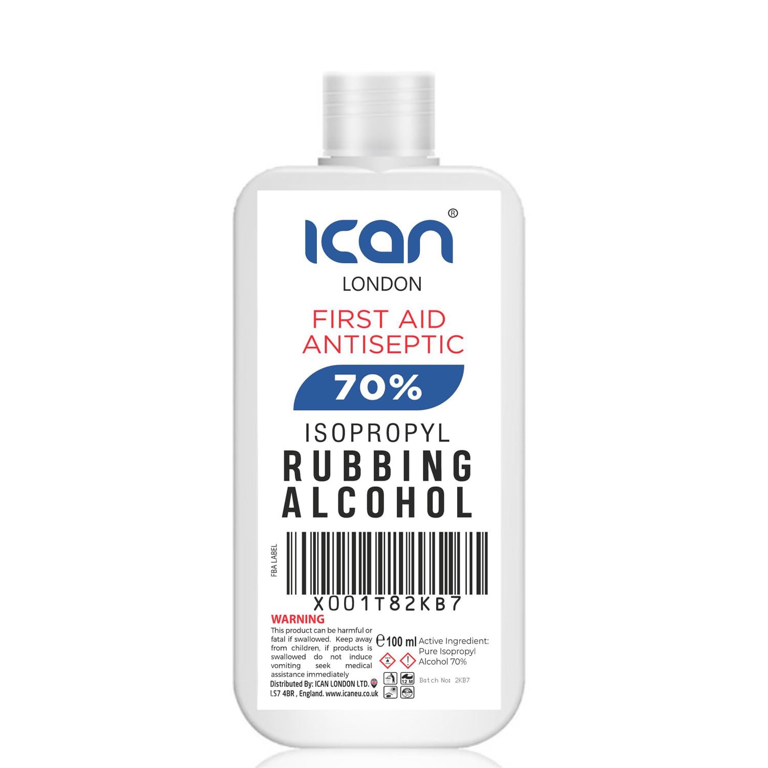 isopropyl rubbing alcohol 70% first aid antiseptic Disinfectant 100ML