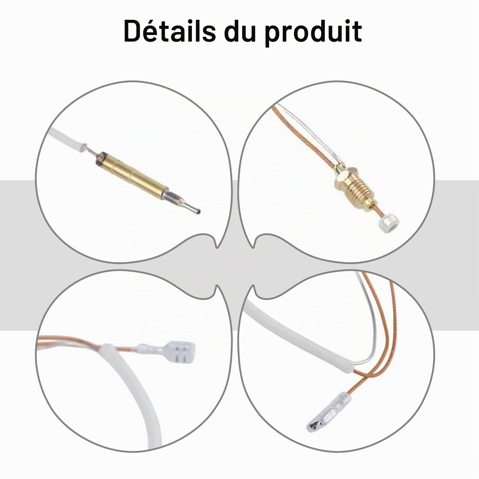 Kit de réparation de sécurité pour chauffage de terrasse à gaz, ensemble de pièces de rechange pour système de chauffage extérieur, avec soupape de commande, interrupteurs d'inclinaison, thermocouples